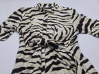 Vestido Camisero Ralph Lauren 14 Lino Animalprint Cafecrema