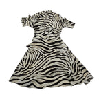 Vestido Camisero Ralph Lauren 14 Lino Animalprint Cafecrema