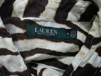 Vestido Camisero Ralph Lauren 14 Lino Animalprint Cafecrema