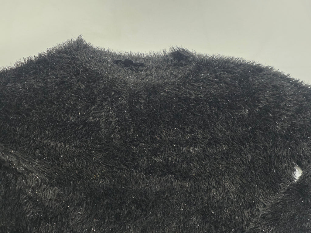 Suéter Peluche Allsaints Negro Con Destellos Talla Grande