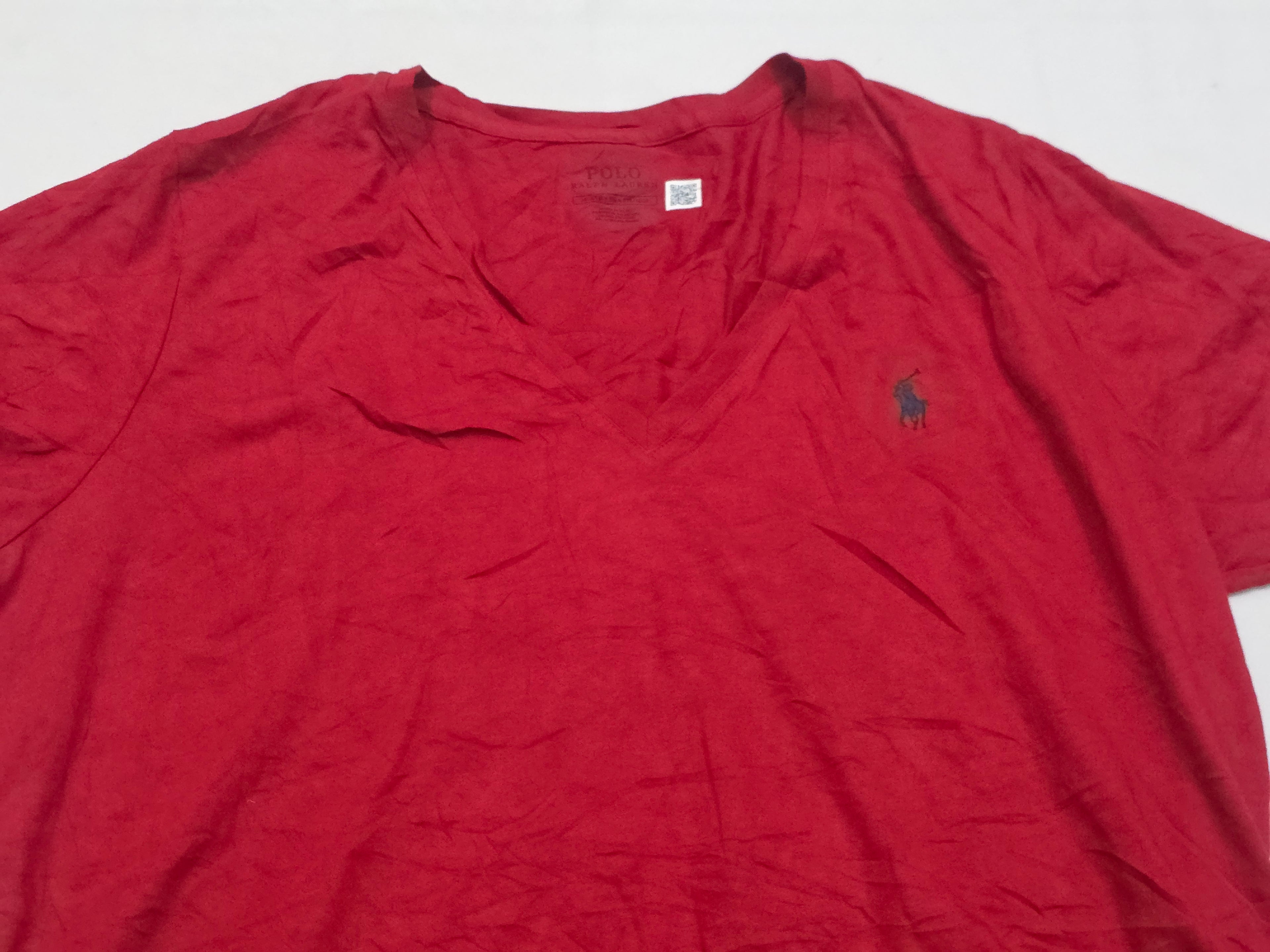 Playera Polo Ralph Lauren Mujer Extra Grande Roja Poni Azul