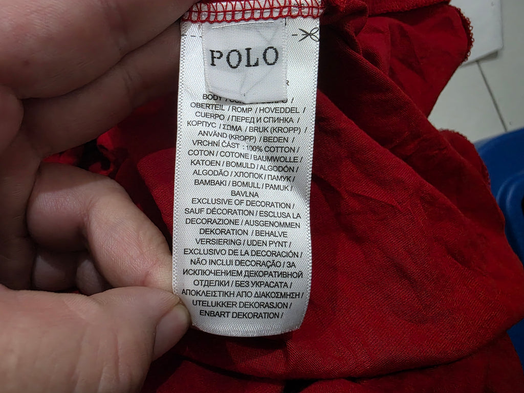 Playera Polo Ralph Lauren Mujer Extra Grande Roja Poni Azul