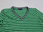 Playera Tommy Hilfiger Verde Rayada Manga Corta Extra Grande