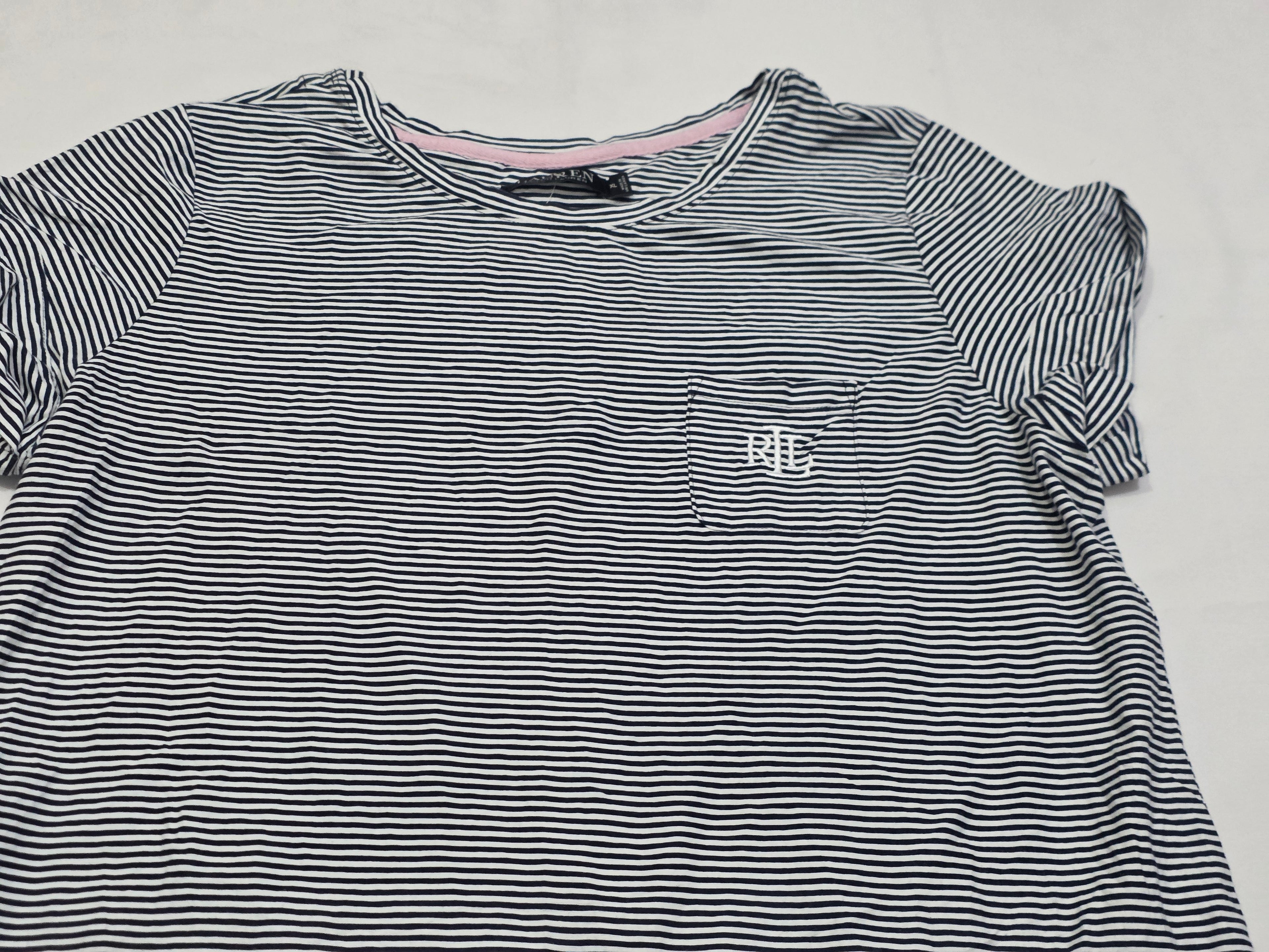 Camison Ralph Lauren Mujer Extra Grande Rayado Azul/blanco