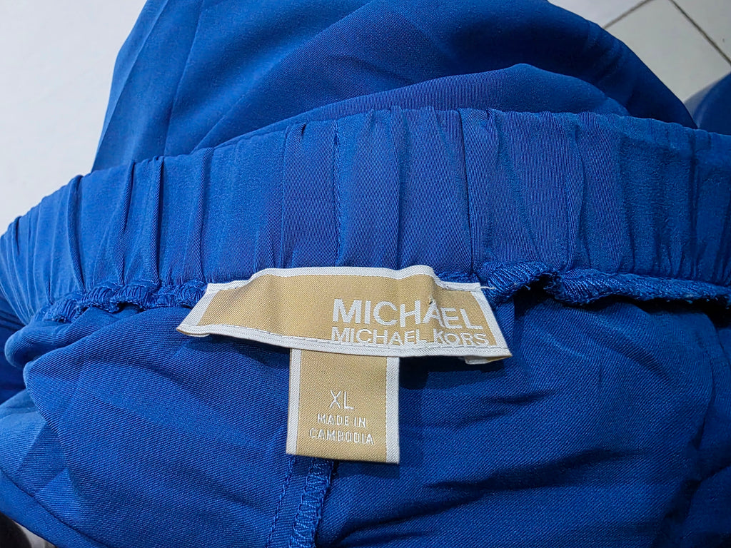 Pantalon Suelto Michael Kors Extra Grande De Mujer Azul