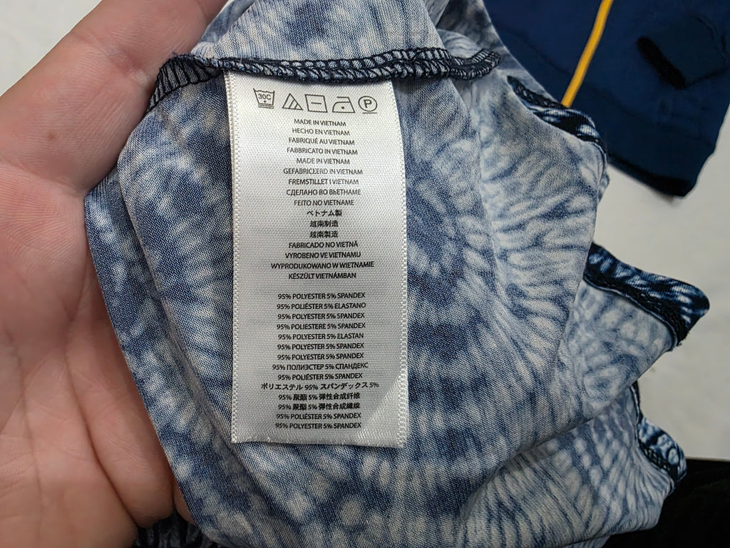 Vestido Michael Kors Escote Cruzado Azul Grande Con Figuras