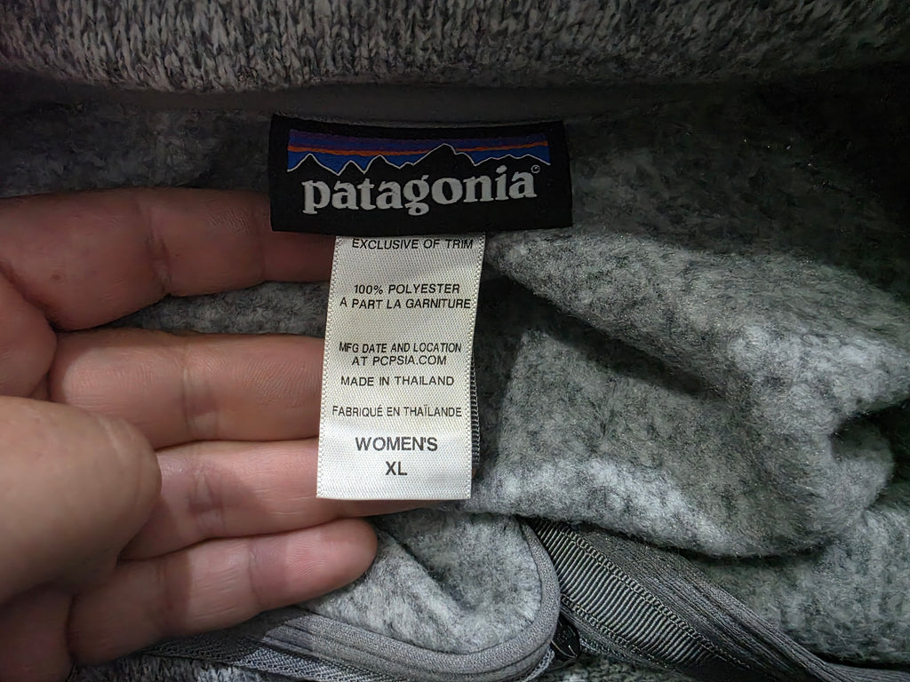 Chamarra Ligera Patagonia Medio Cierre Extra Grande Gris