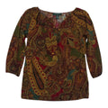 Blusa Ralph Lauren Mujer Extra Chica Cafe/verde Figuras