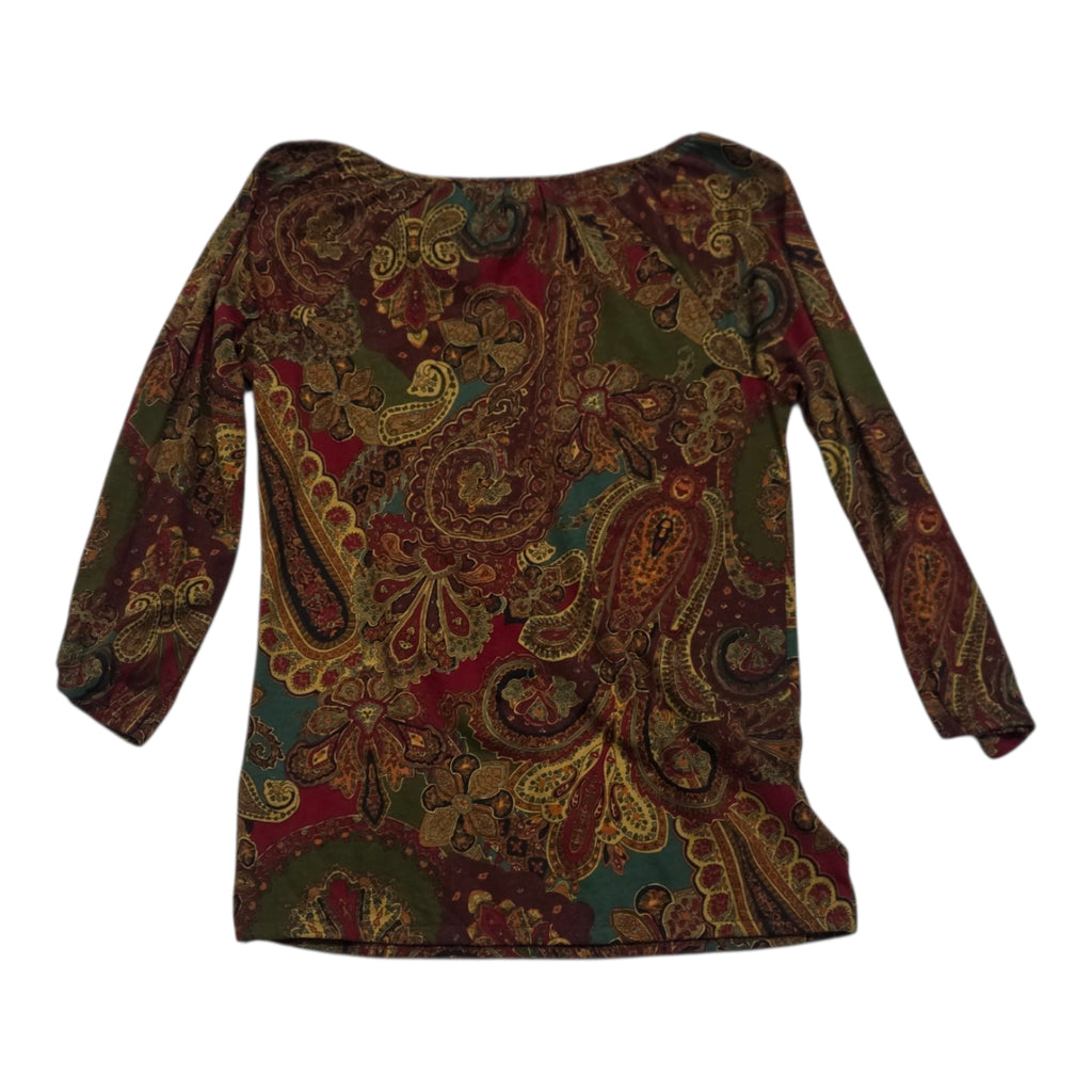 Blusa Ralph Lauren Mujer Extra Chica Cafe/verde Figuras