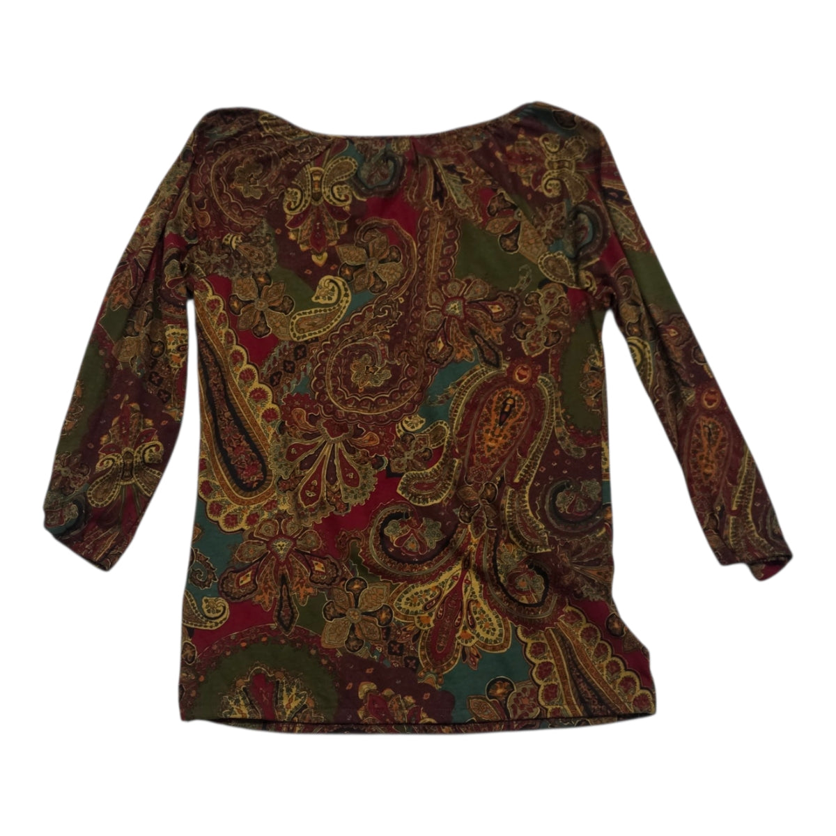 Blusa Ralph Lauren Mujer Extra Chica Cafe/verde Figuras