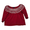 Blusa Campesina Tommy Hilfiger Mujer Extra Chica Rojablanco