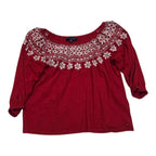 Blusa Campesina Tommy Hilfiger Mujer Extra Chica Rojablanco