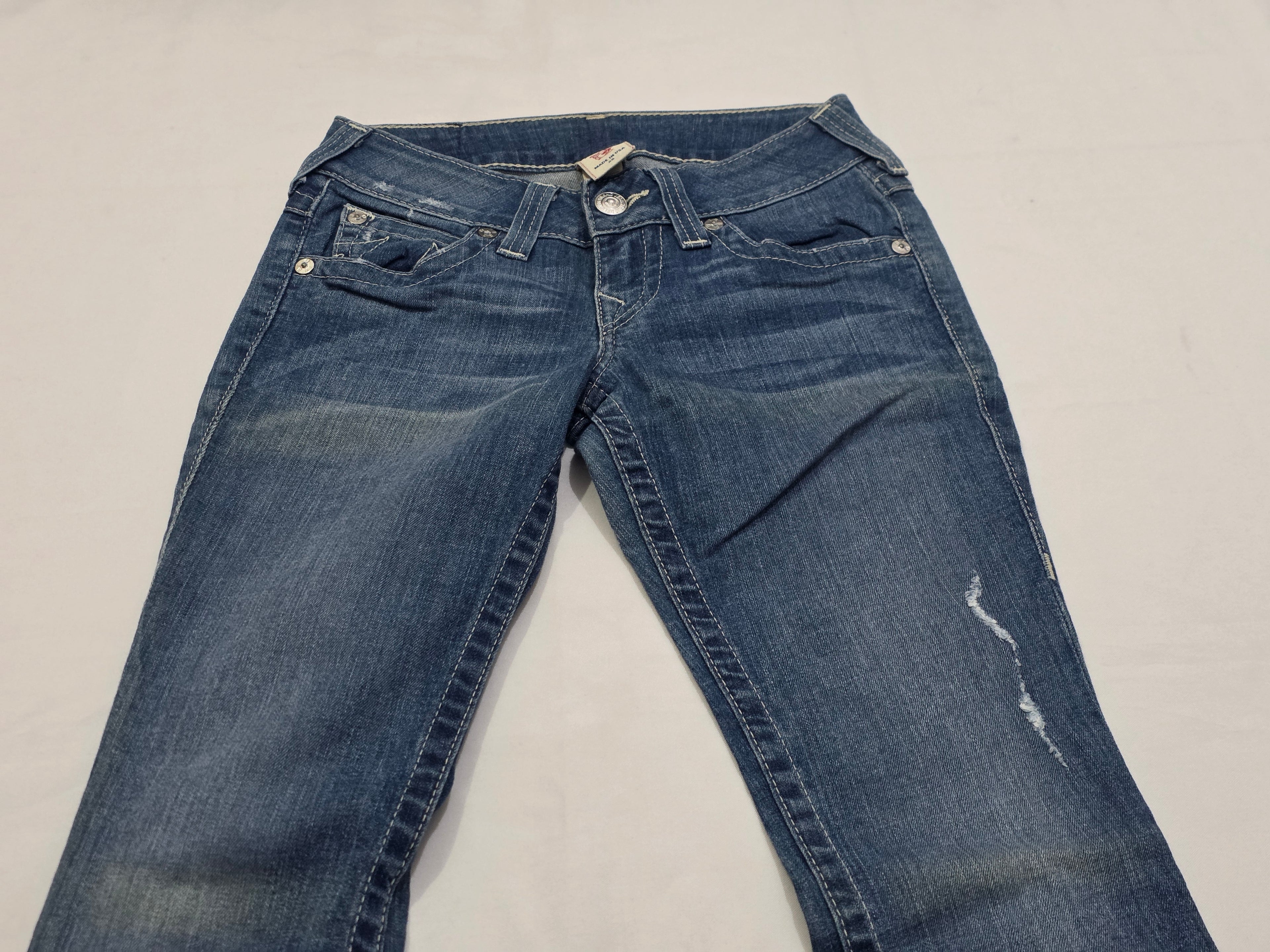 Pantalon True Religion Talla 25 Boot Cut De Mezclilla Azul