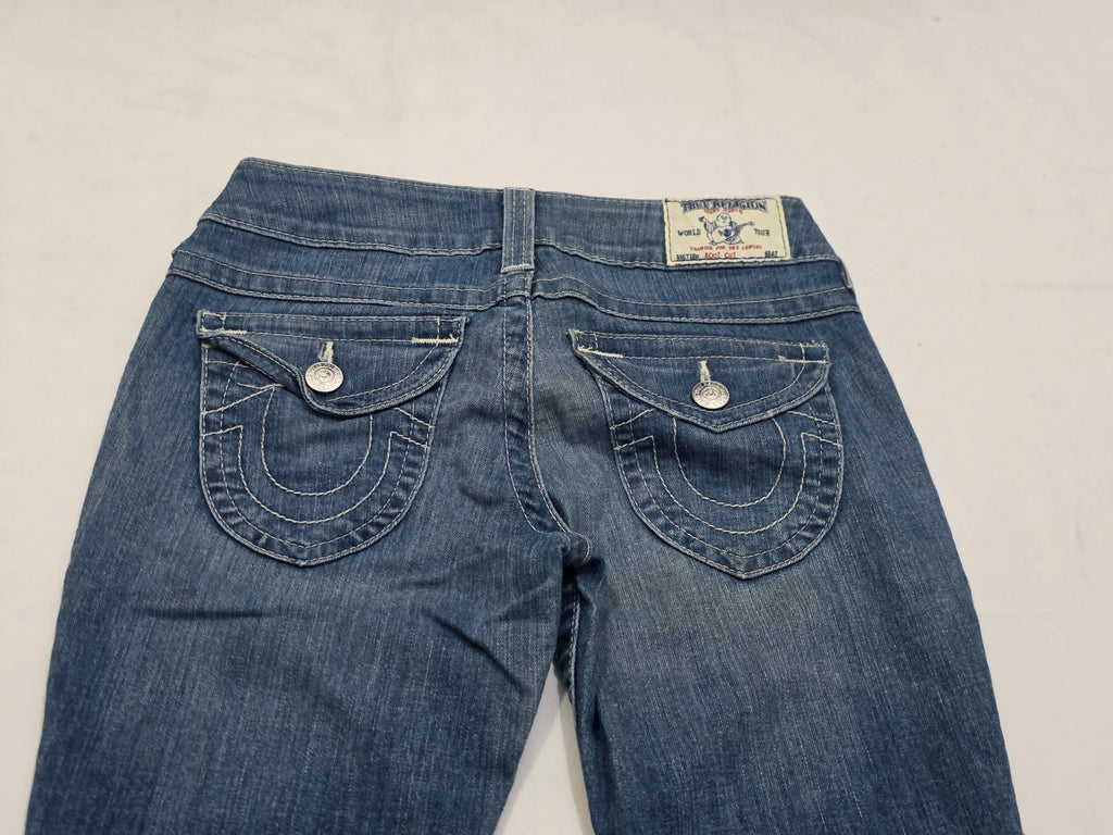 Pantalon True Religion Talla 25 Boot Cut De Mezclilla Azul