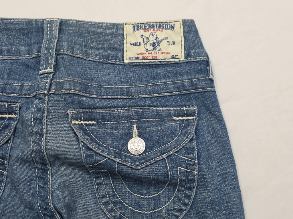 Pantalon True Religion Talla 25 Boot Cut De Mezclilla Azul