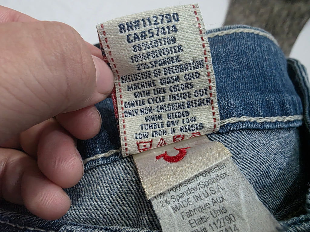 Pantalon True Religion Talla 25 Boot Cut De Mezclilla Azul