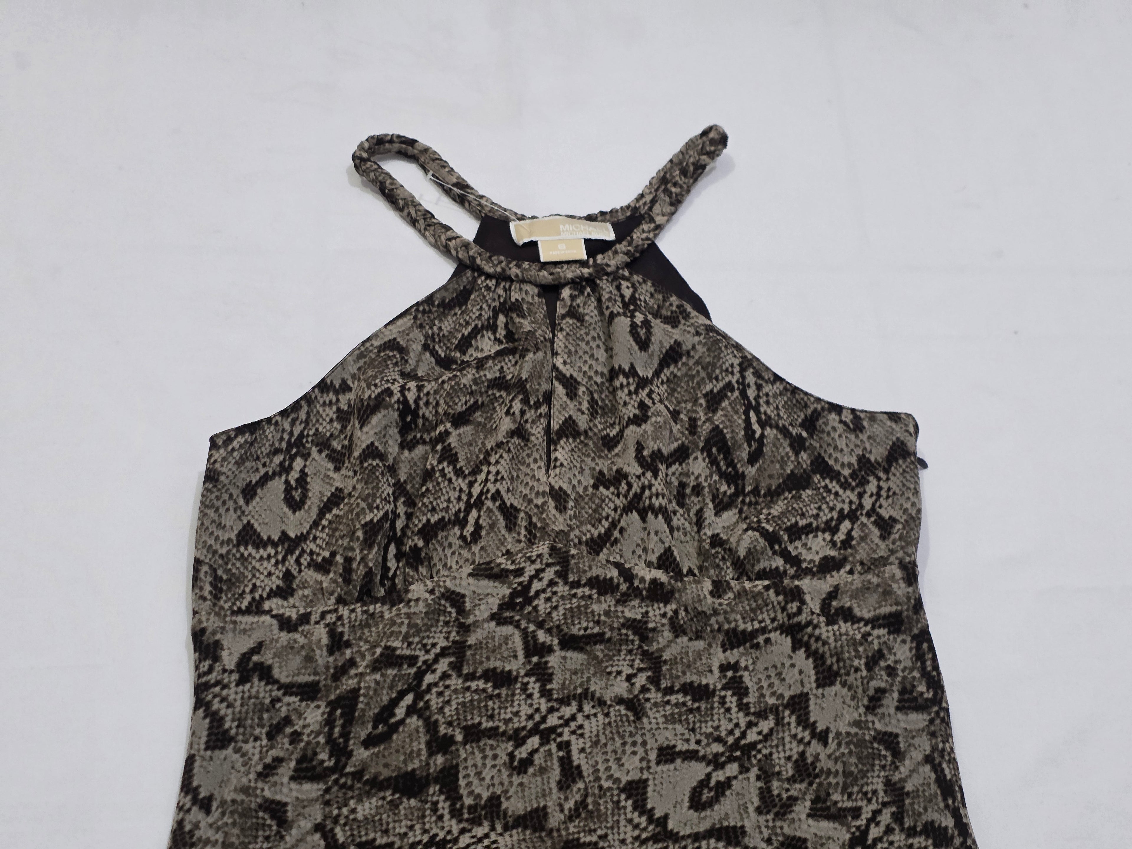 Blusa Michael Kors Sin Mangas Talla 6 Color Cafe