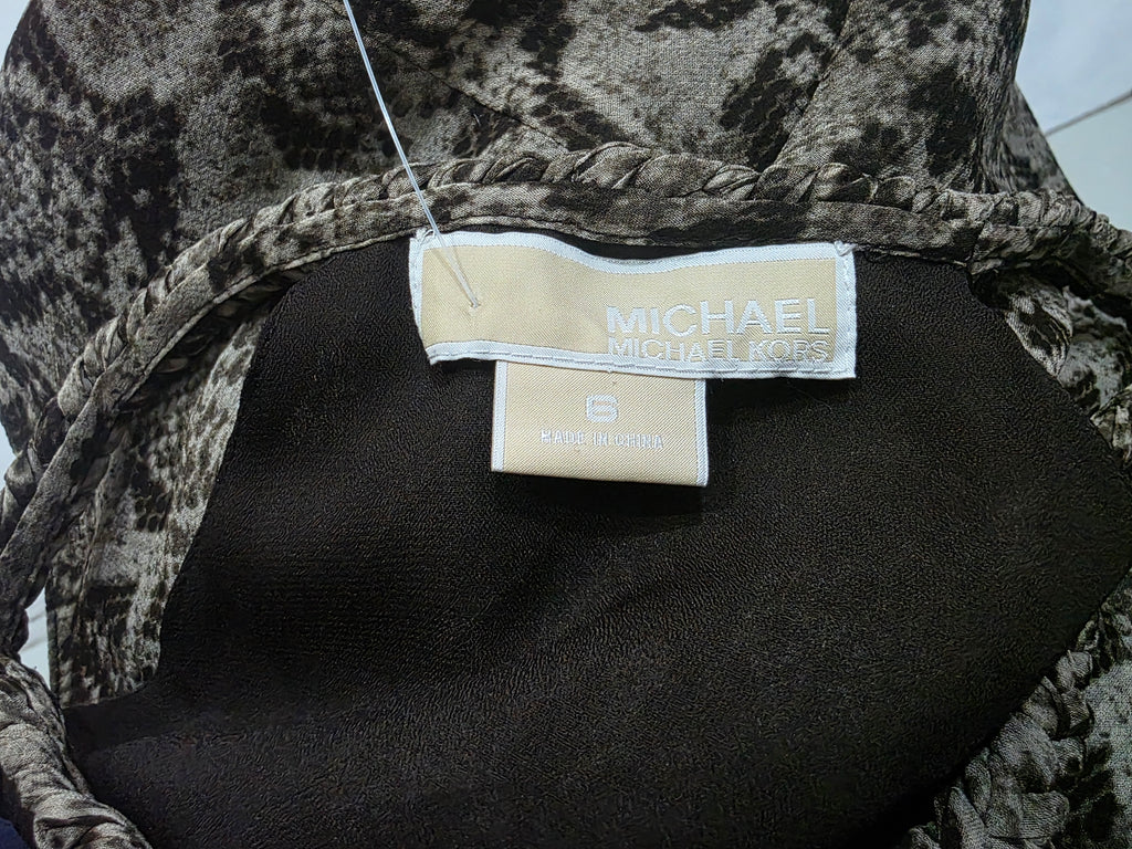 Blusa Michael Kors Sin Mangas Talla 6 Color Cafe