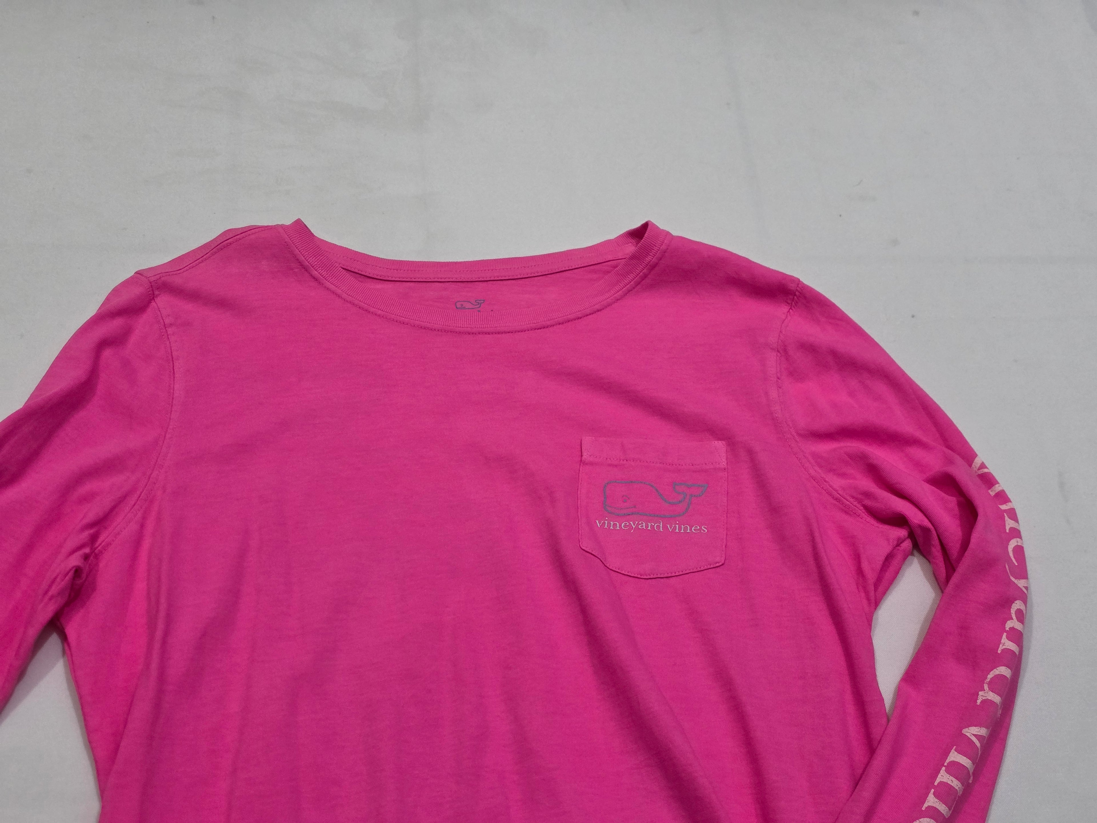 Playera Vineyard Vines De Mujer Talla Chica Rosa Manga Larga