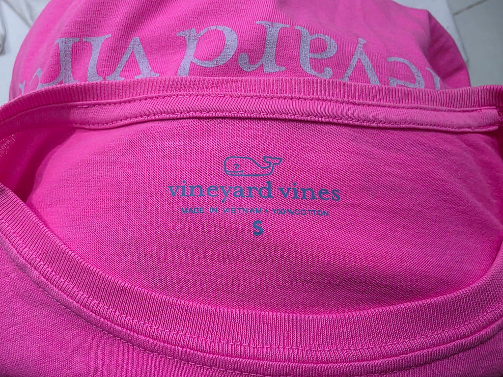 Playera Vineyard Vines De Mujer Talla Chica Rosa Manga Larga