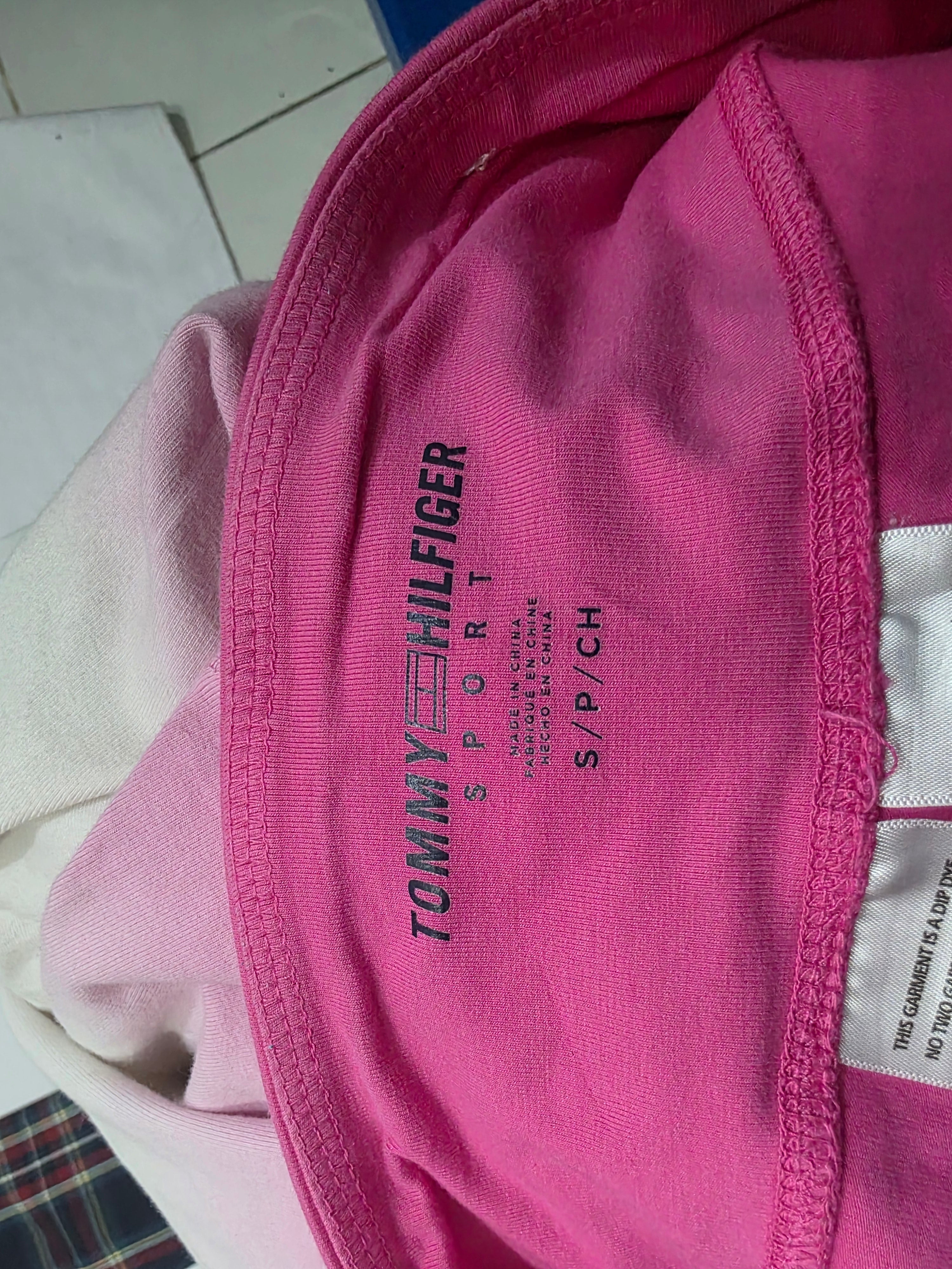 Biker Tommy Hilfiger De Mujer Talla Chica Rosa/blanco