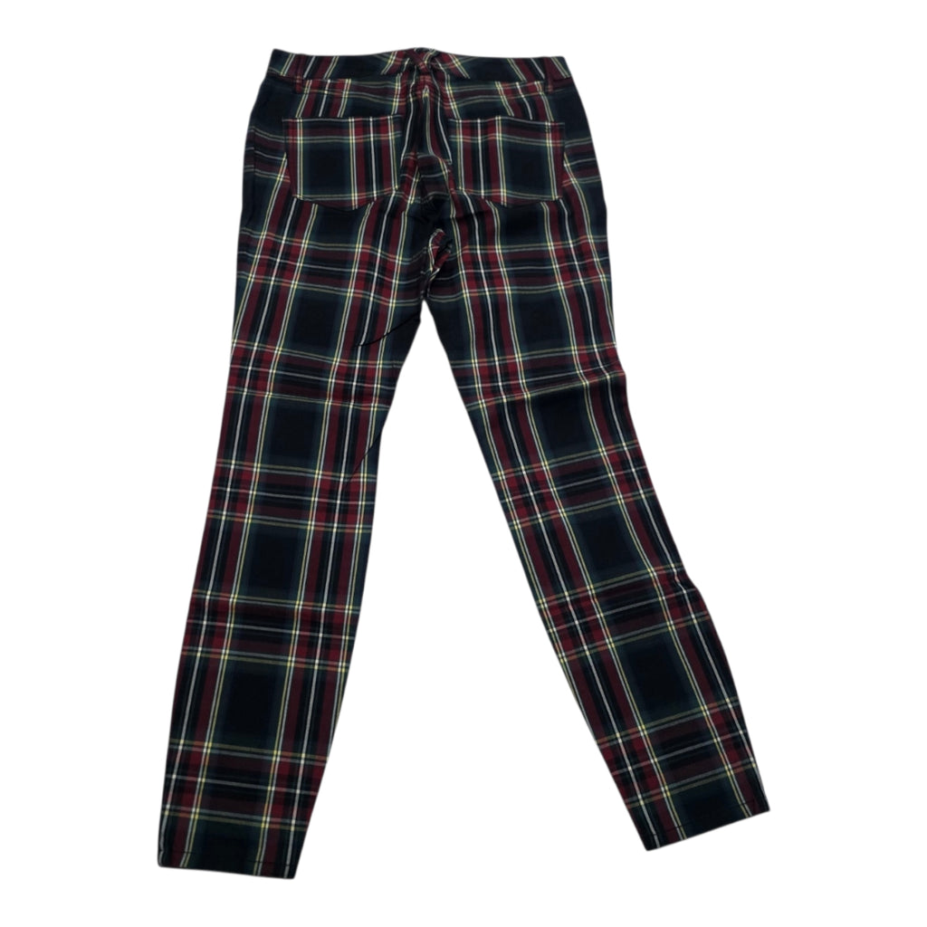 Pantalon Vineyard Vines Talla 6 Skinny Azul/rojo A Cuadros