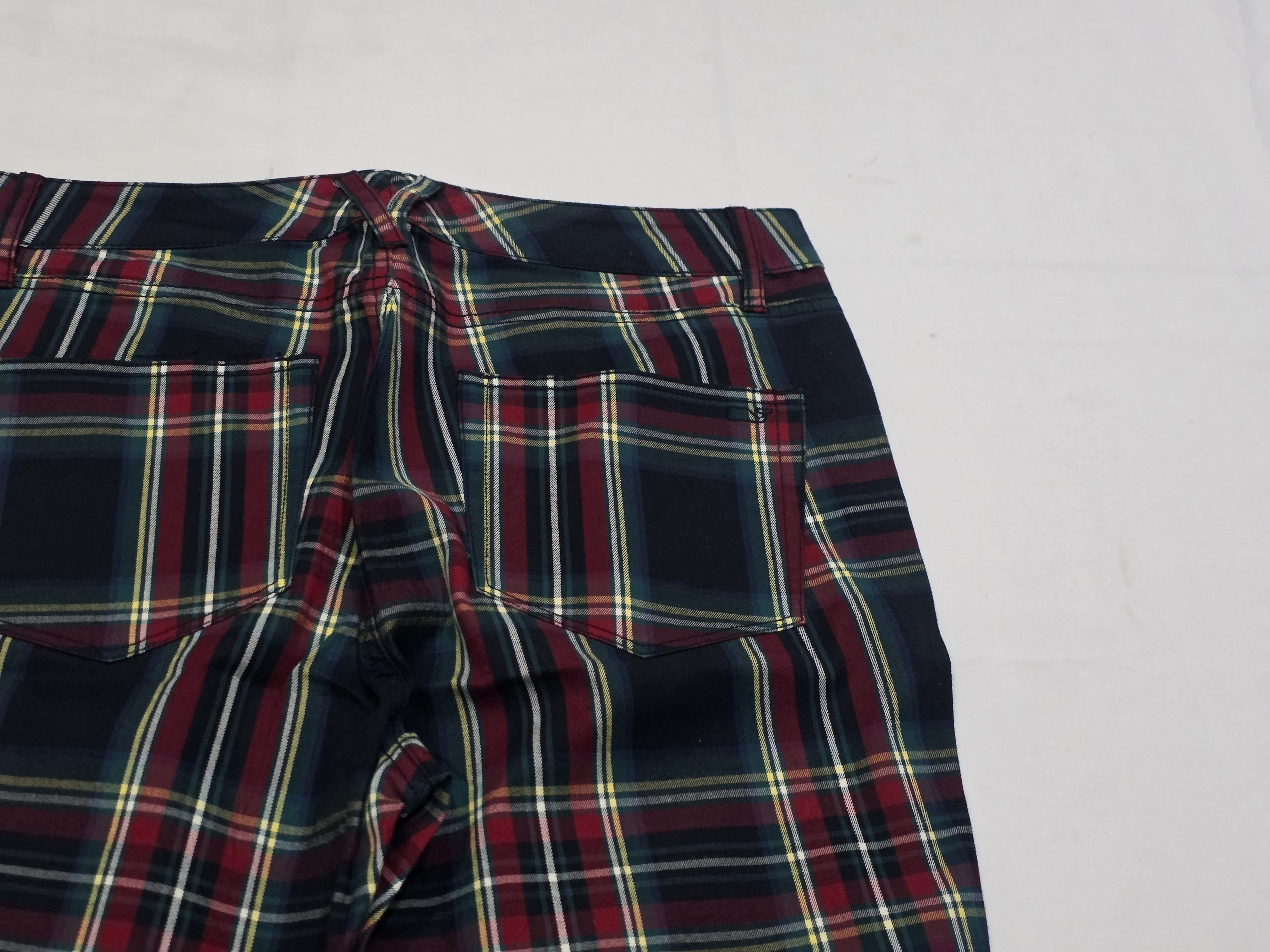 Pantalon Vineyard Vines Talla 6 Skinny Azul/rojo A Cuadros