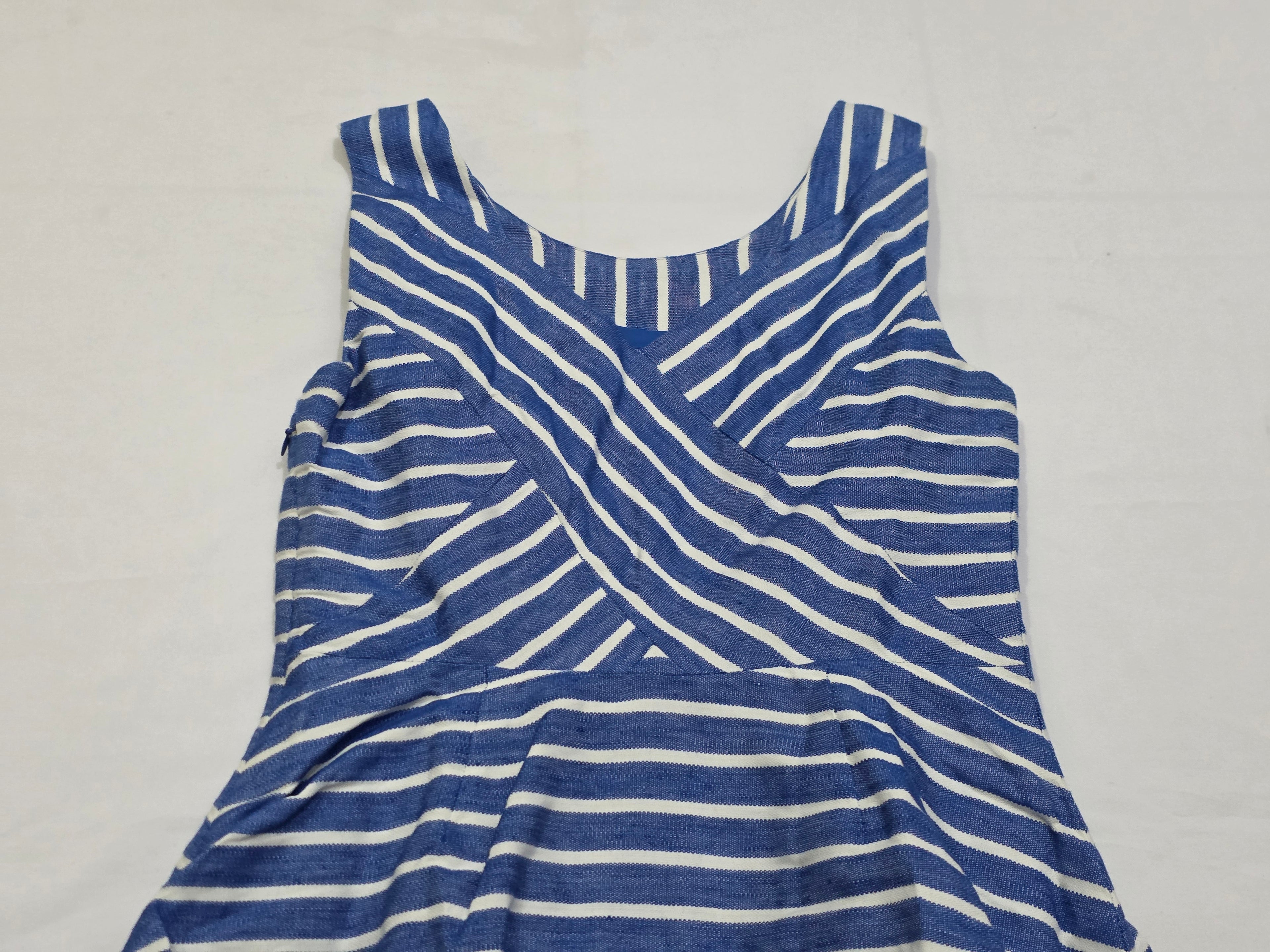 Vestido Vineyard Vines Azul De Lino Talla 4 De Tirantes