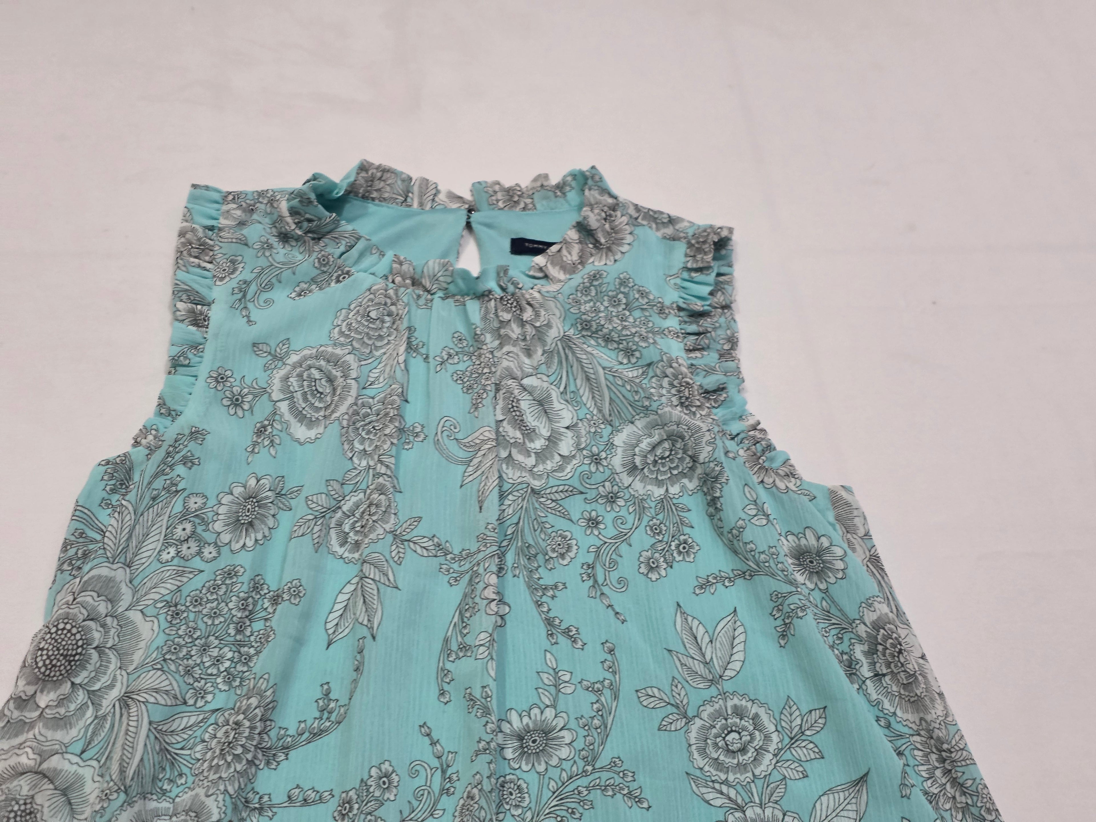 Vestido Tommy Hilfiger De Mujer Talla 6 Azul Con Plateado