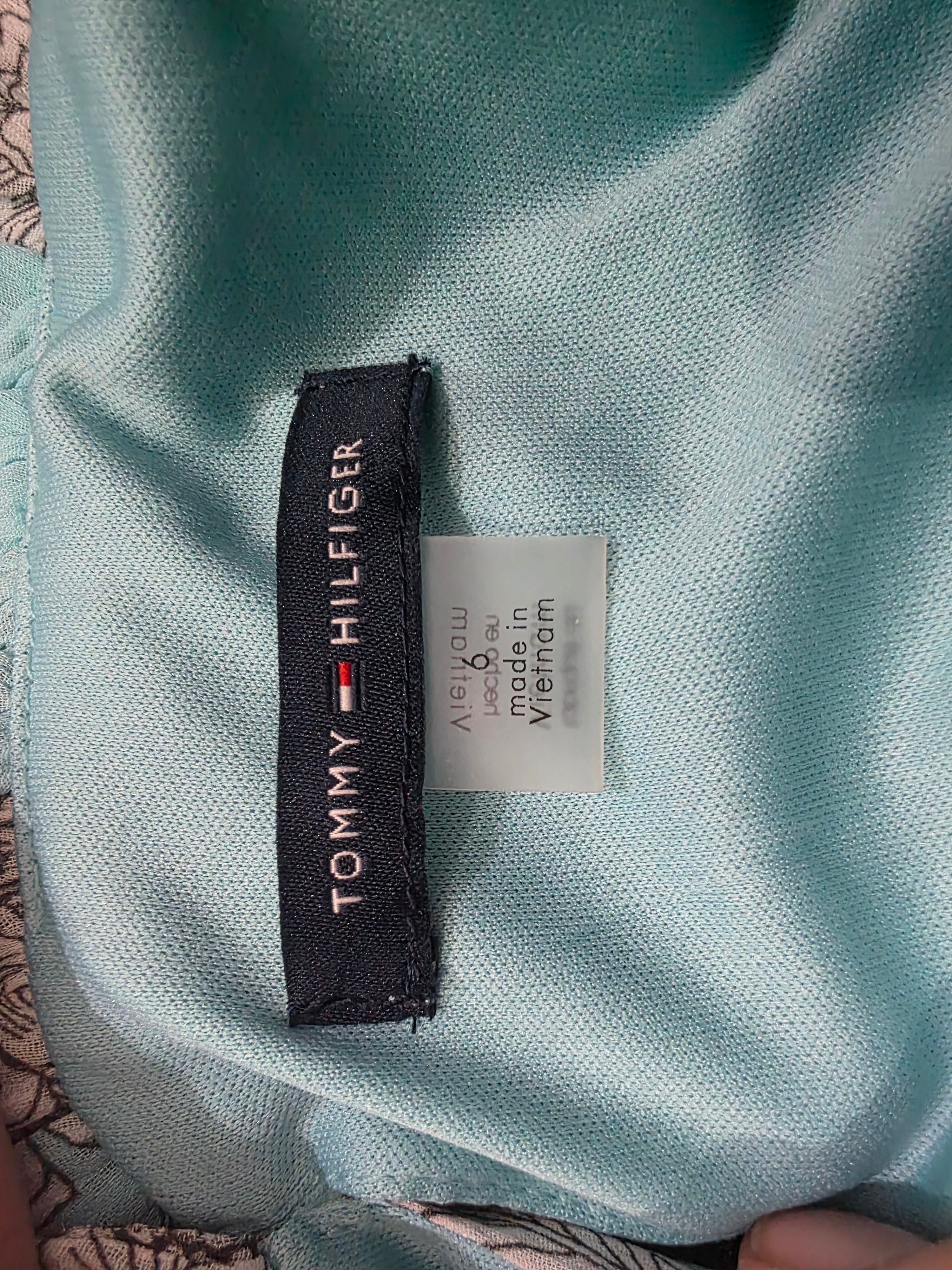 Vestido Tommy Hilfiger De Mujer Talla 6 Azul Con Plateado