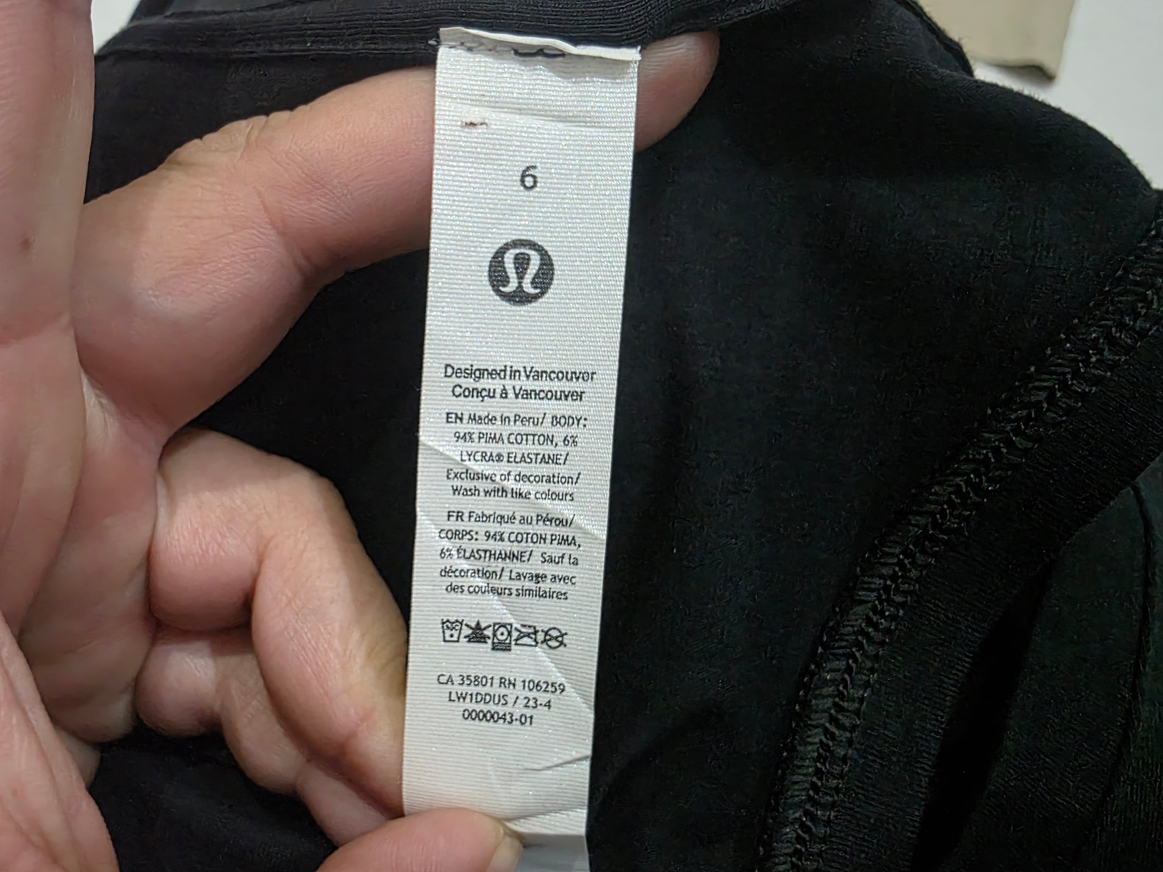 Playera Lululemon Sin Mangas Talla 6 Color Negro De Mujer