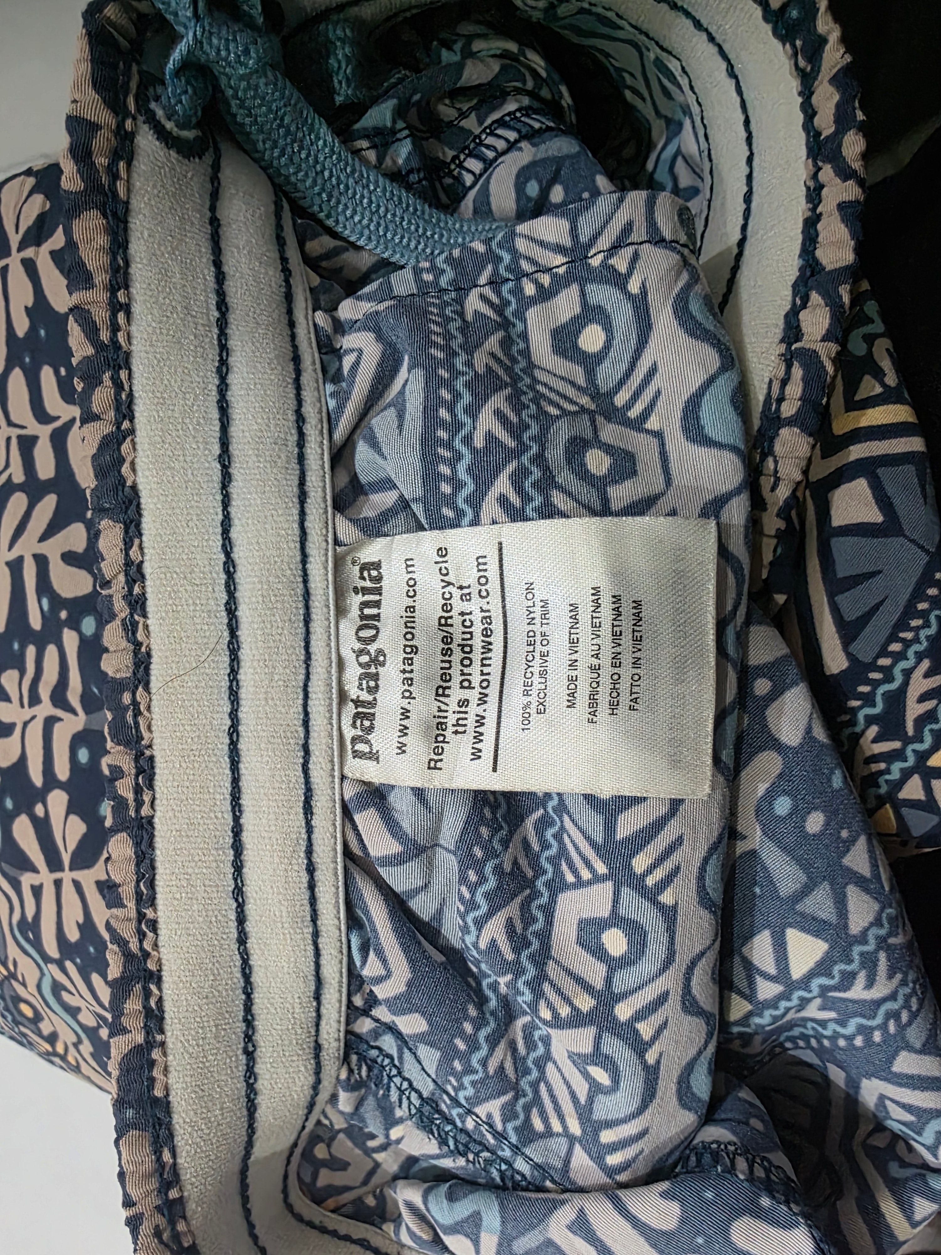 Short Patagonia De Mujer Talla Chica Azul/cafe