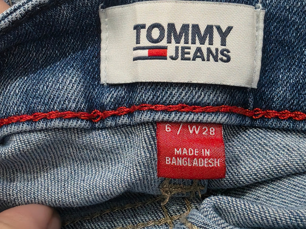 Pantalon Tommy Hilfiger Talla 6/w28 Azul Mezclilla De Mujer