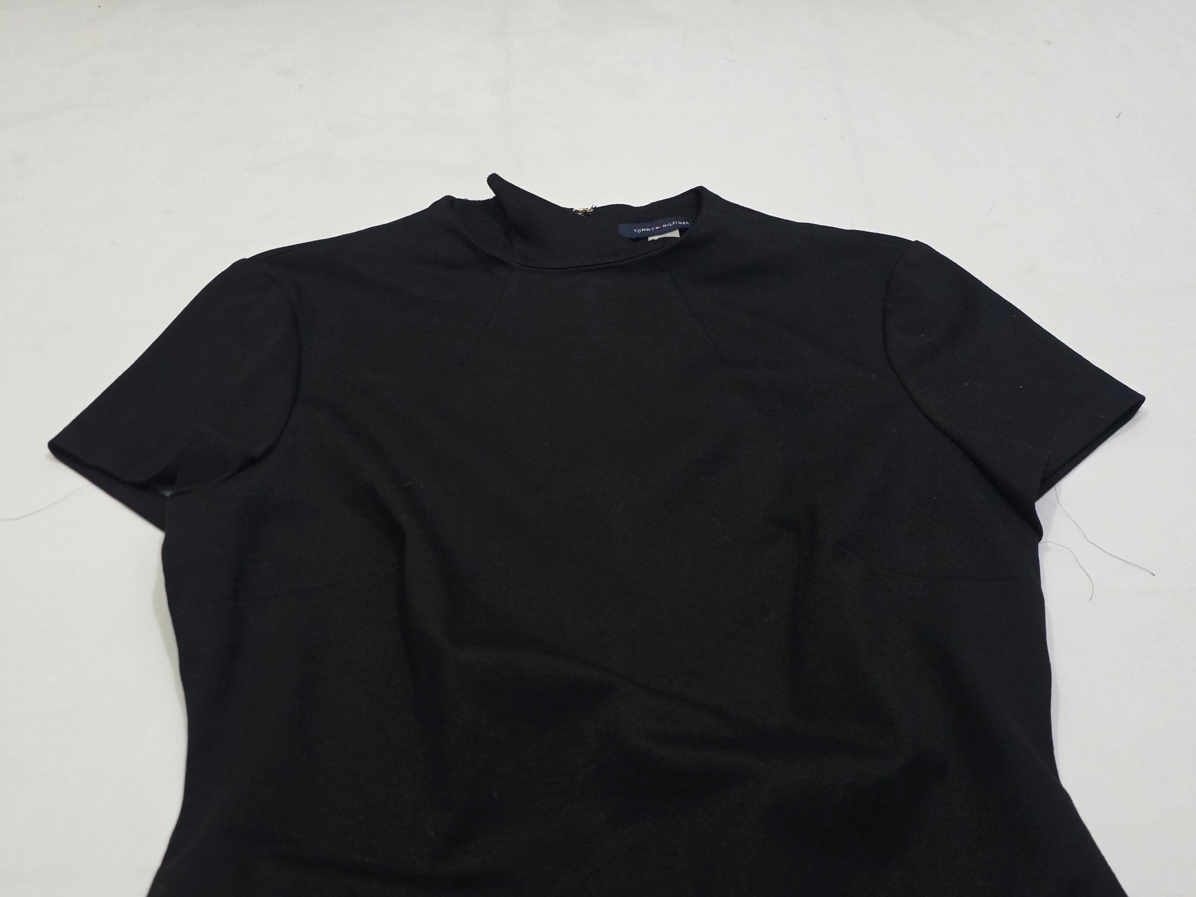Vestido Tommy Hilfiger Mujer Talla 10 Negro Cuello Alto
