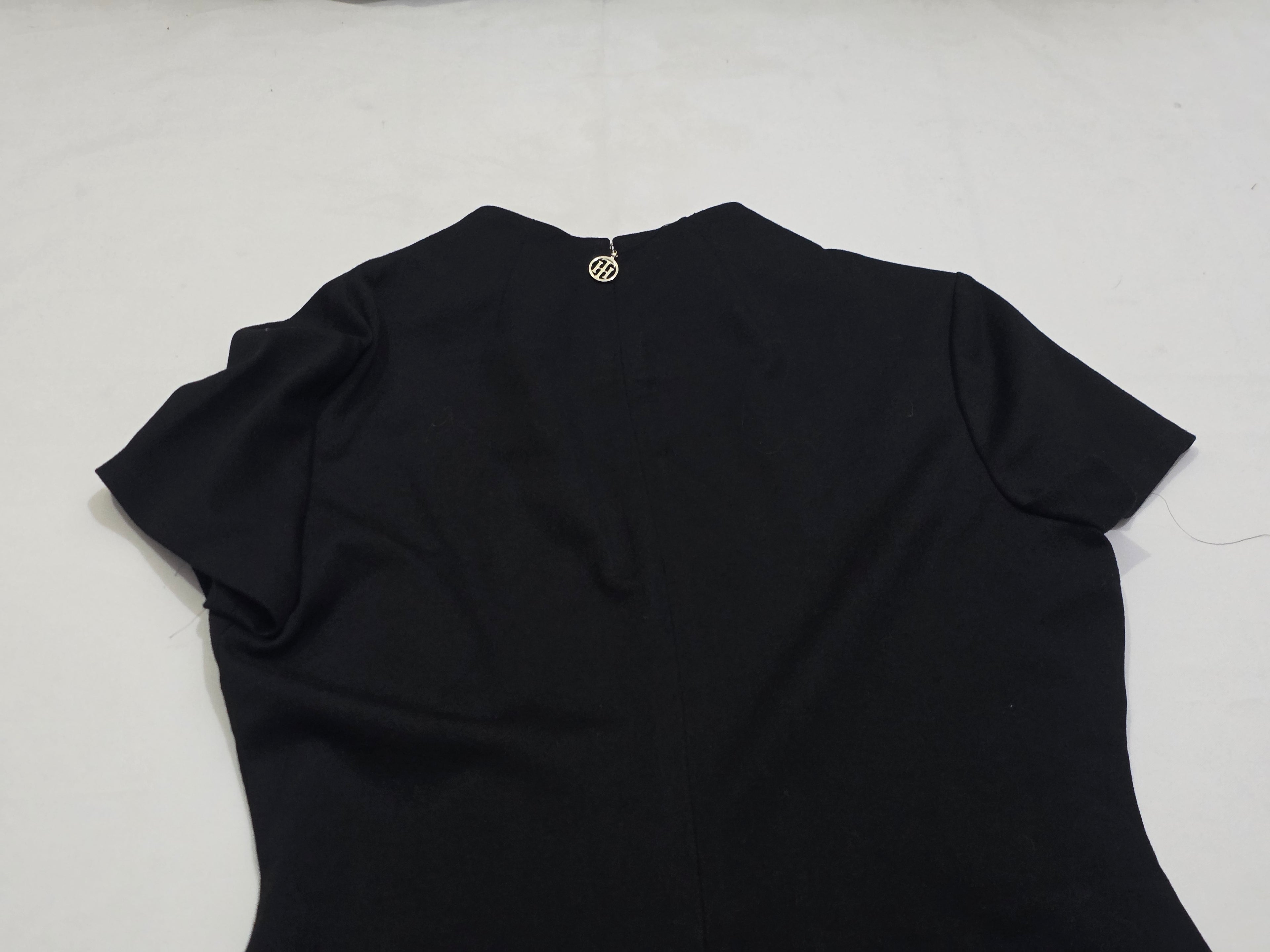 Vestido Tommy Hilfiger Mujer Talla 10 Negro Cuello Alto