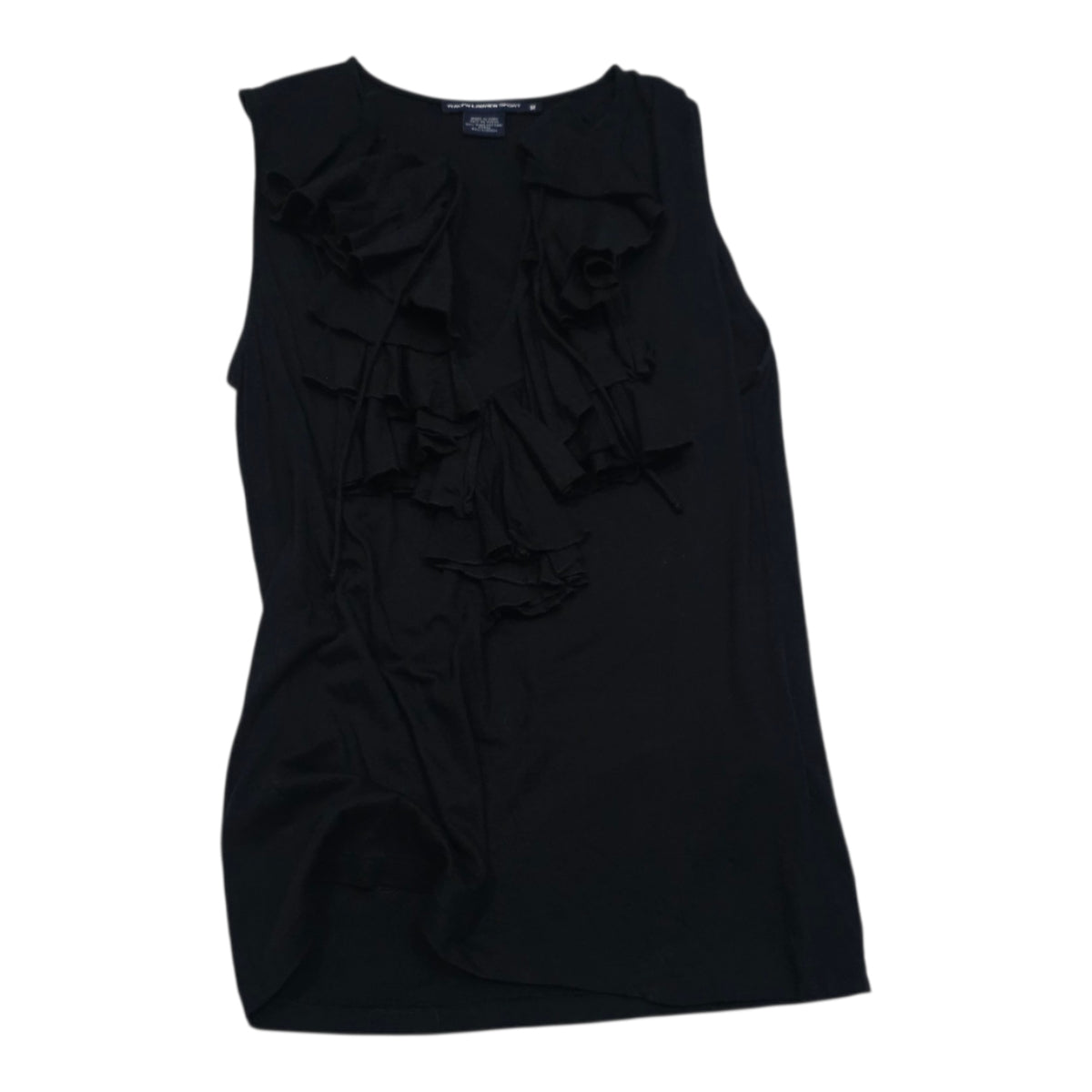 Blusa Ralph Lauren Sport Mediana Color Negro Sin Mangas