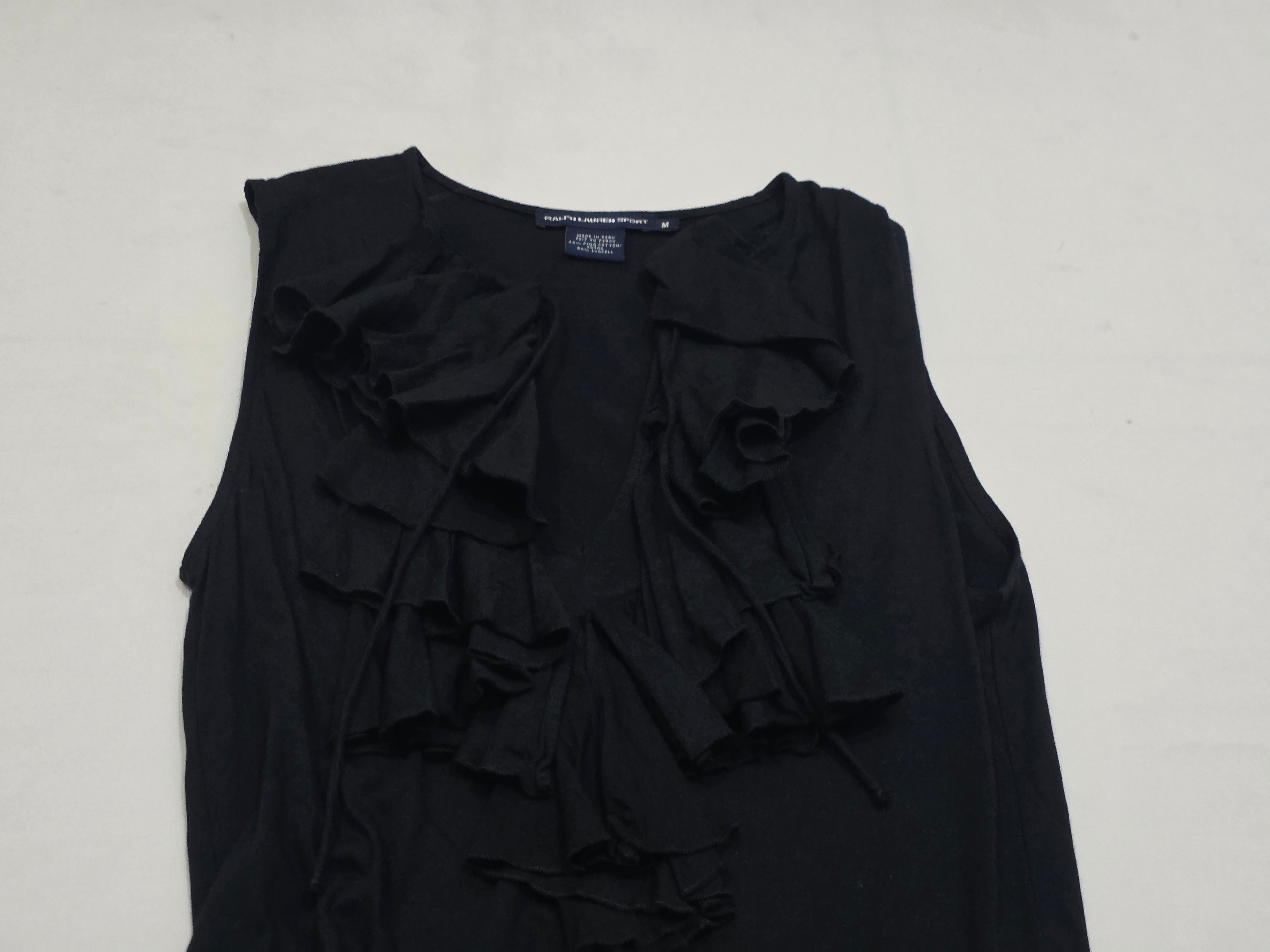 Blusa Ralph Lauren Sport Mediana Color Negro Sin Mangas