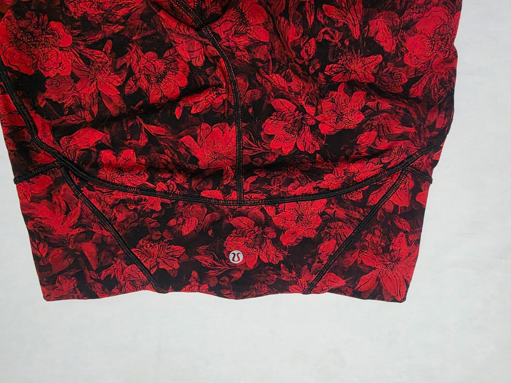 Legging Lululemon De Mujer Talla 20 Color Rojo Floreado
