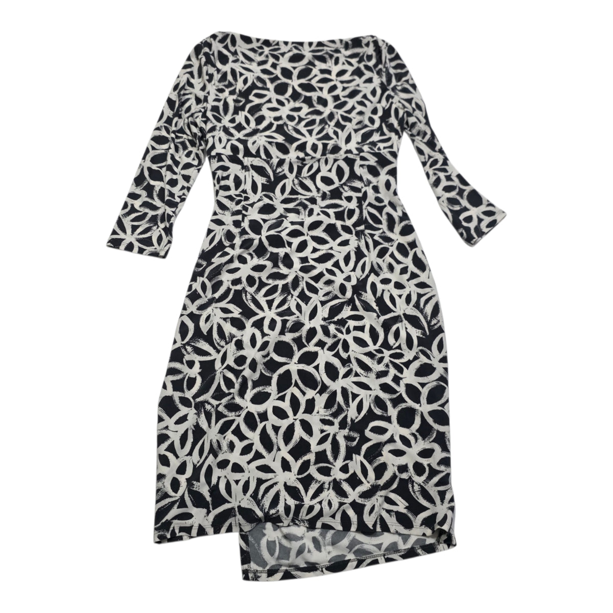 Vestido Ralph Lauren Mujer Talla 8 Color Gris Con Figuras