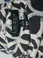 Vestido Ralph Lauren Mujer Talla 8 Color Gris Con Figuras