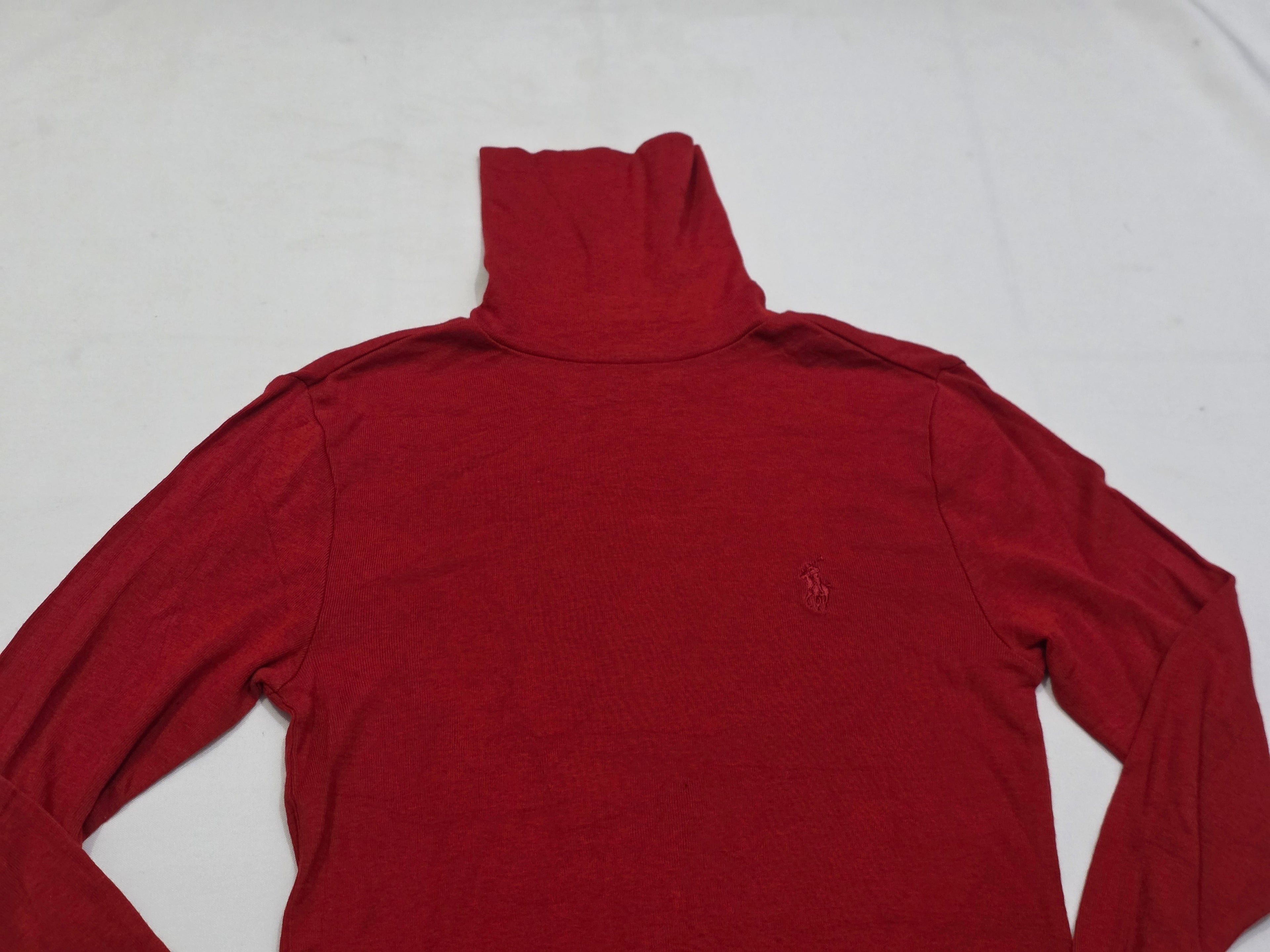 Playera Ralph Lauren Turtle Neck Mujer Mediana Color Rojo