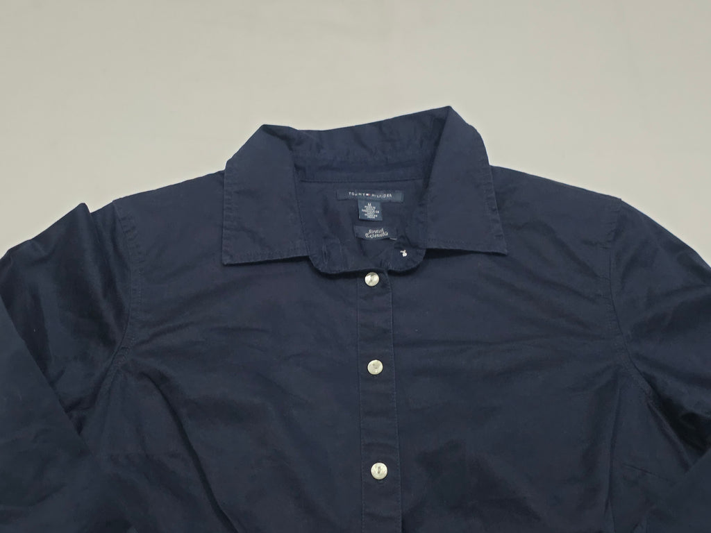 Camisa Tommy Hilfiger Mujer Mediana Azul Marino Stretch