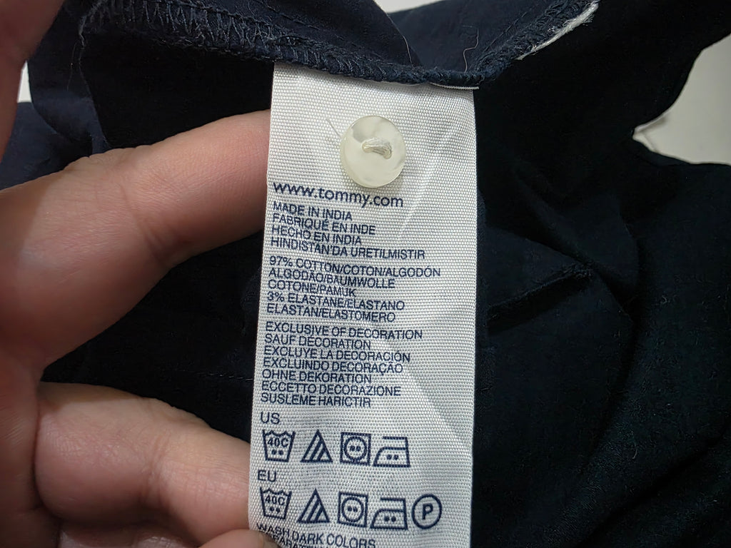 Camisa Tommy Hilfiger Mujer Mediana Azul Marino Stretch