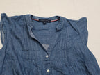 Camisa Tommy Hilfiger Azul Acero Mediana Manga Corta