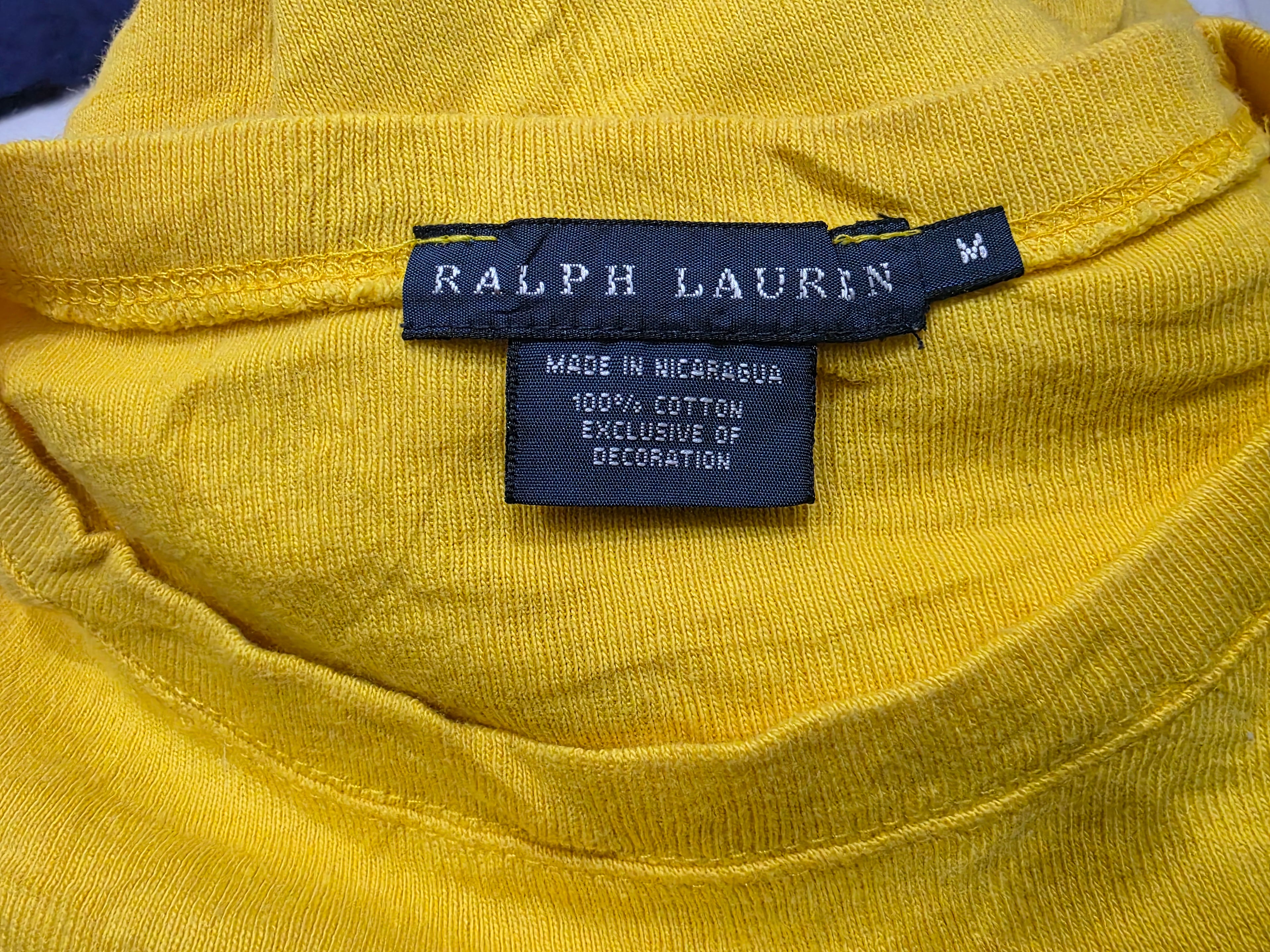 Playera Ralph Lauren Amarilla De Mujer Mediana
