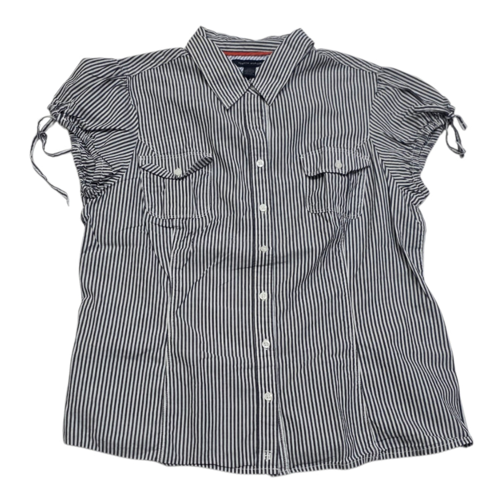 Camisa Tommy Hilfiger Mujer Talla Grande Rayada Manga Corta