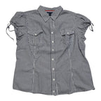 Camisa Tommy Hilfiger Mujer Talla Grande Rayada Manga Corta