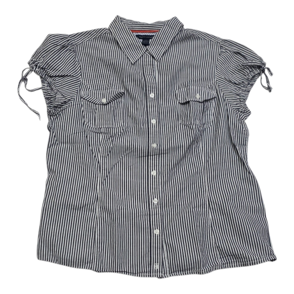 Camisa Tommy Hilfiger Mujer Talla Grande Rayada Manga Corta