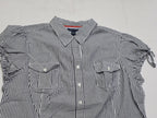 Camisa Tommy Hilfiger Mujer Talla Grande Rayada Manga Corta