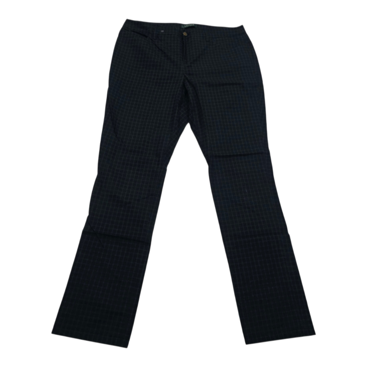 Pantalon Mujer Ralph Lauren Talla 12 Cuadriculado Verde/azul